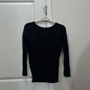 Between Me & You Black Knit Zipper Sweater Size Small
